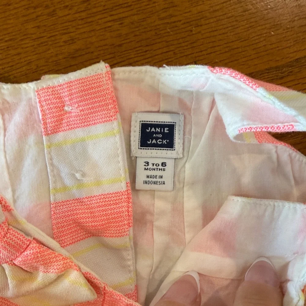 Janie and Jack Pink Striped Set